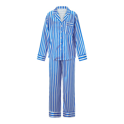 Festive Striped Satin Sleepwear